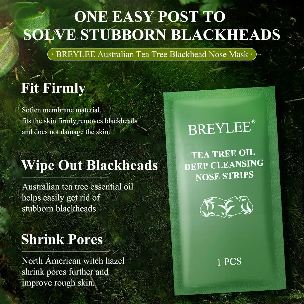 BREYLEE Tea Tree Oil Deep Cleansing Nose Strips  