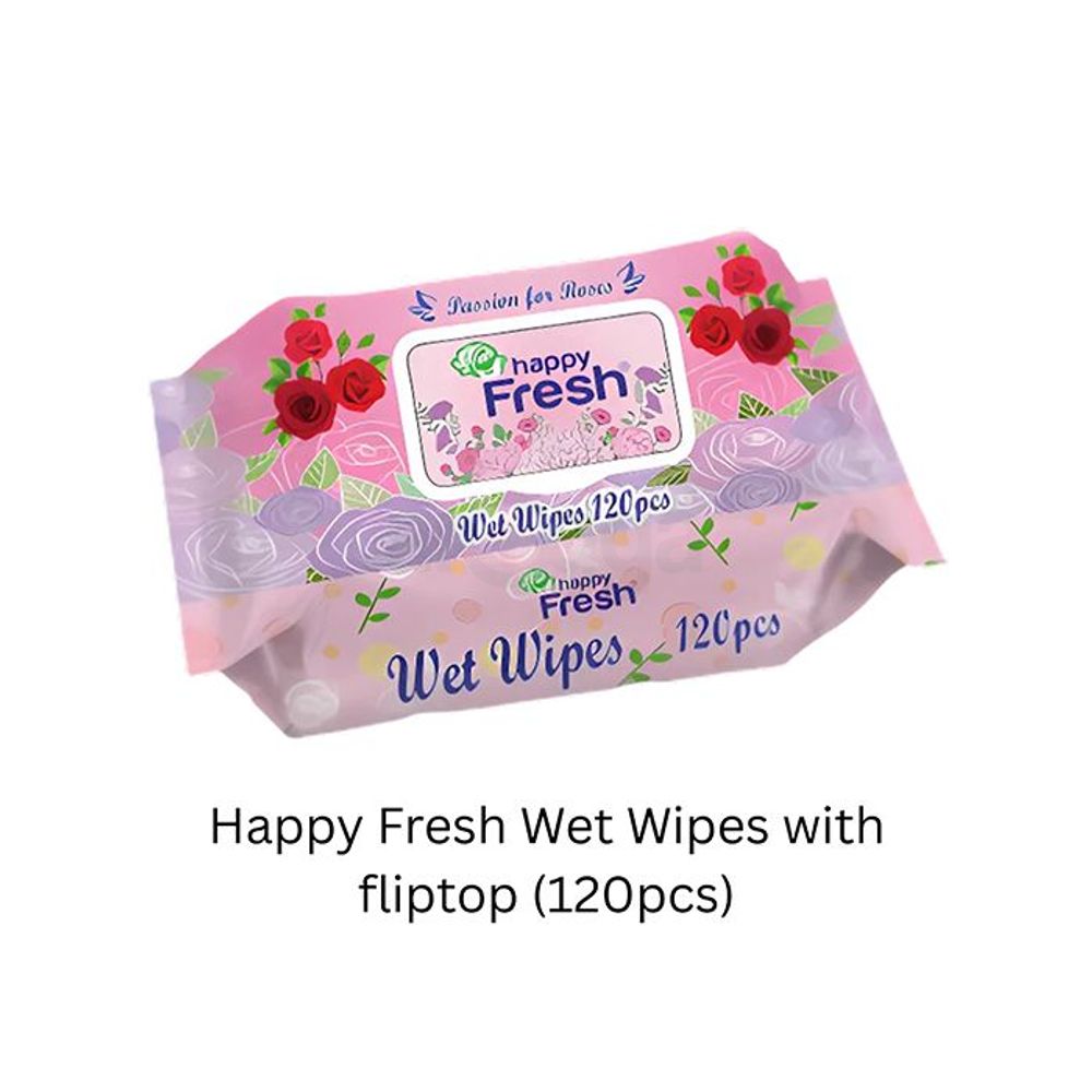 Happy Fresh Wet Wipes with Fliptop 120pcs  