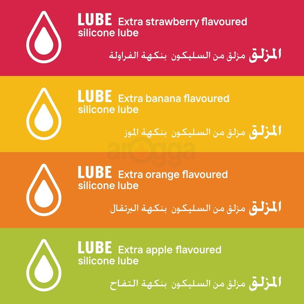 Durex Flavours Condom (Strawberry, Banana, Orange & Apple Combo) - 12s Pack  