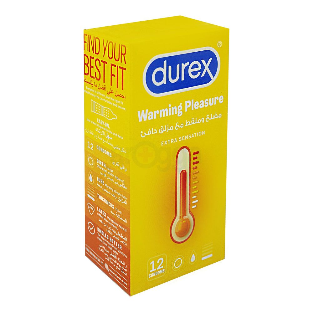 Durex Warming Pleasure Extra Sensation Condom - 12pcs Pack  