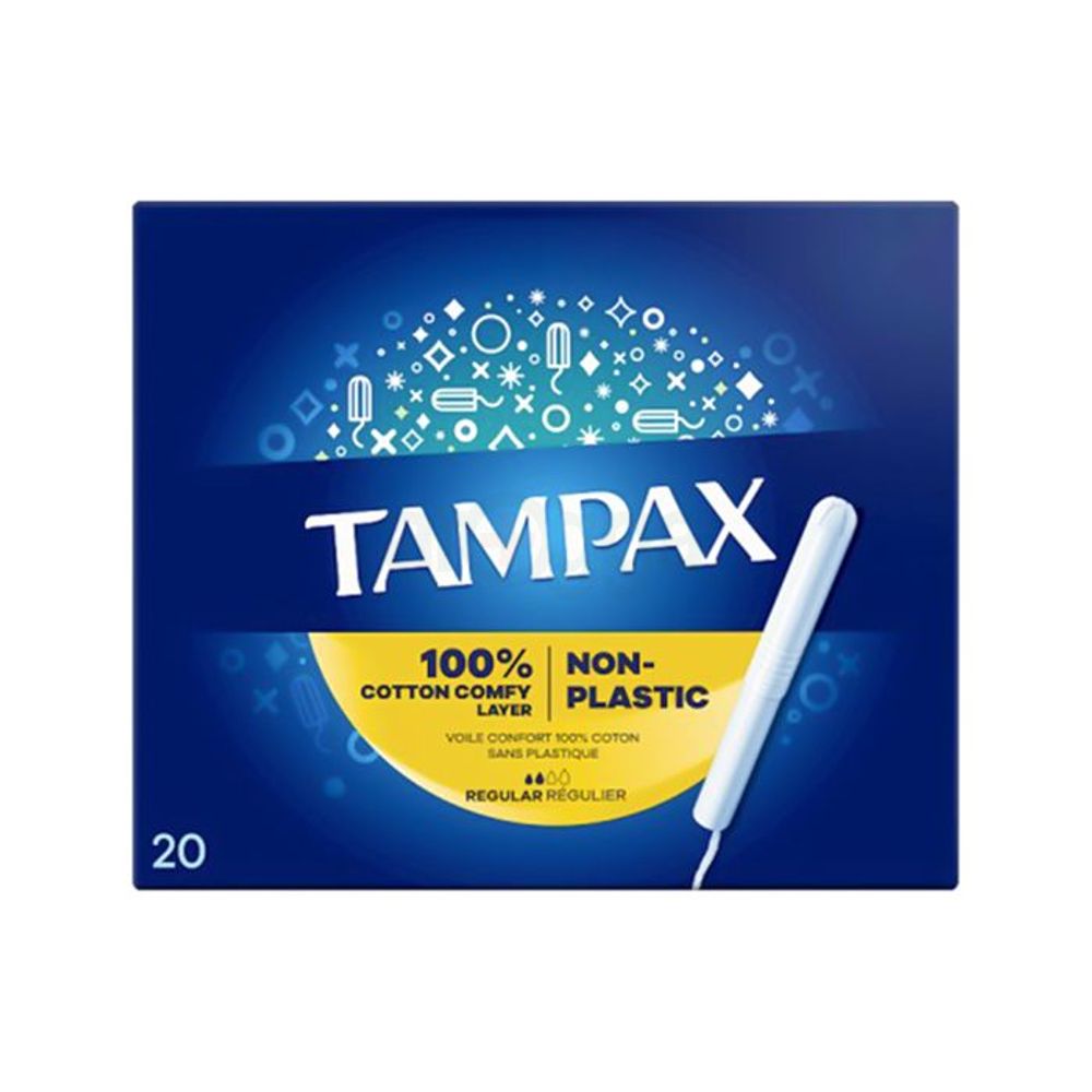 Tampax Cardboard Regular Applicator Tampons 20's Pack  