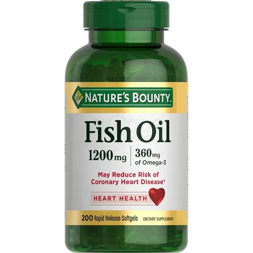 Nature's Bounty Fish Oil 360mg of Omega-3 200 Capsules  