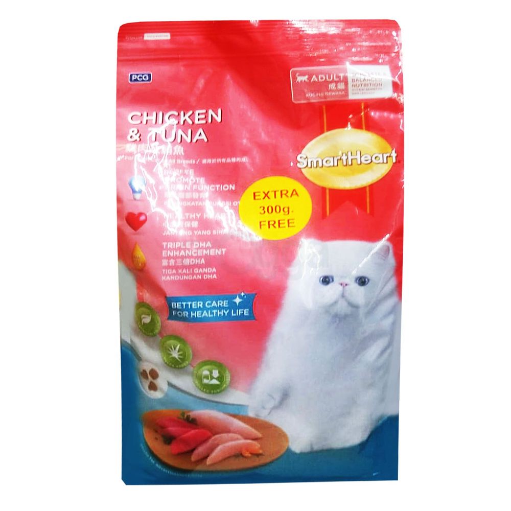Smart Heart Adult Cat Food Chicken & Tuna - 1.2kg Pack  