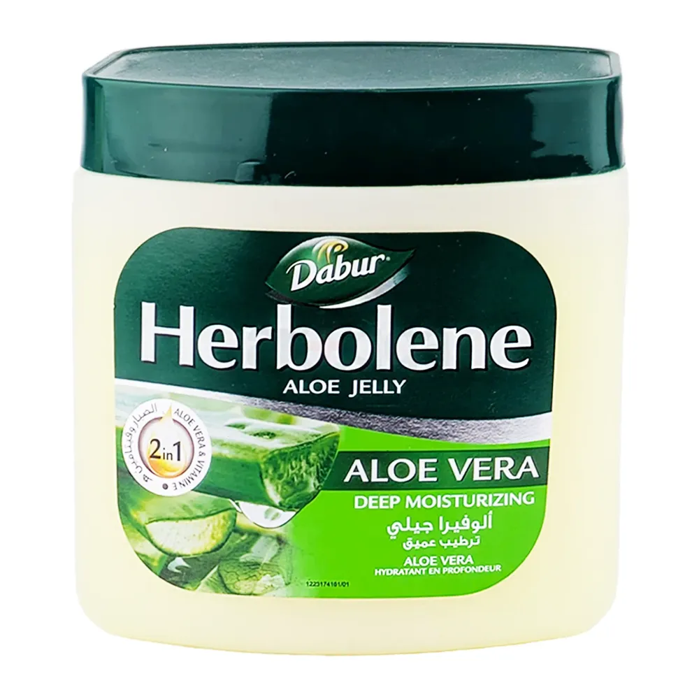 Dabur Herbolene Deep Moisturizing Aloe Petroleum Jelly with Aloe Vera 425ml  