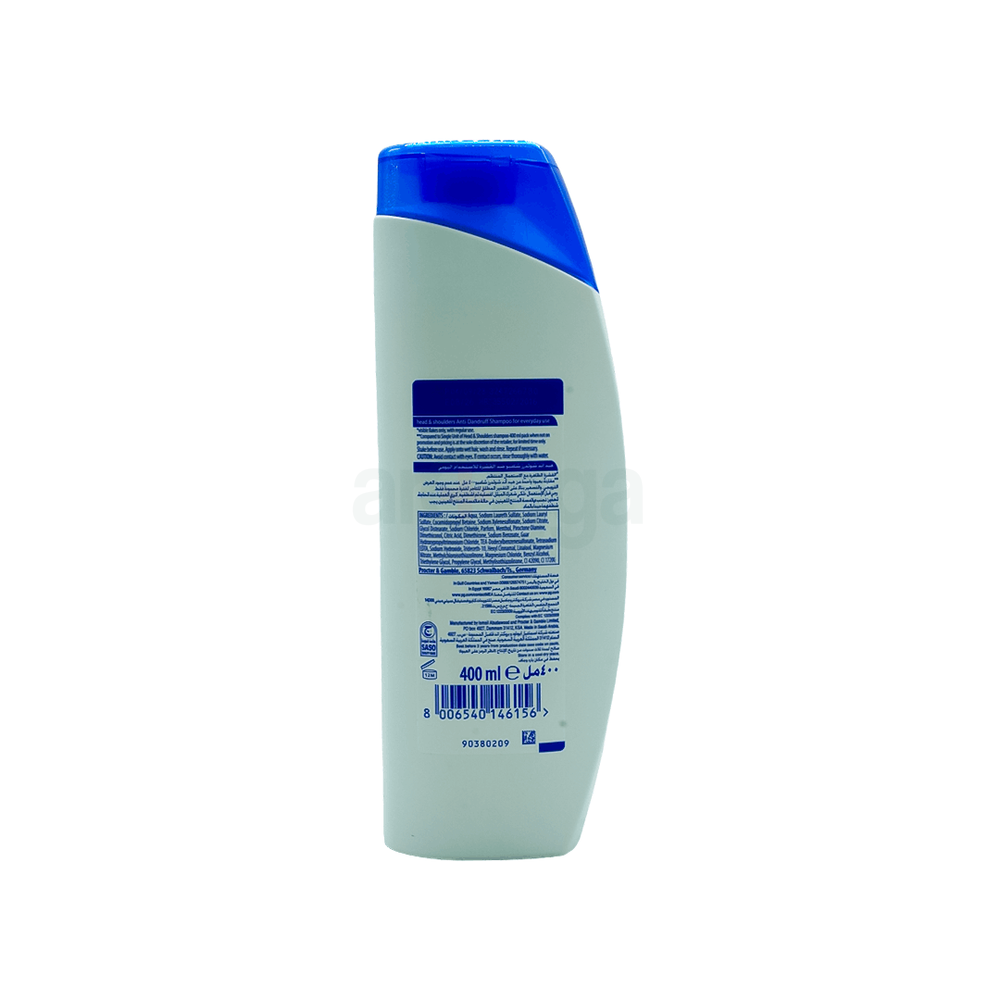 Head & Shoulders Anti-Dandruff Shampoo with Menthol Refresh 400ml (Made in Saudi Arabia)   