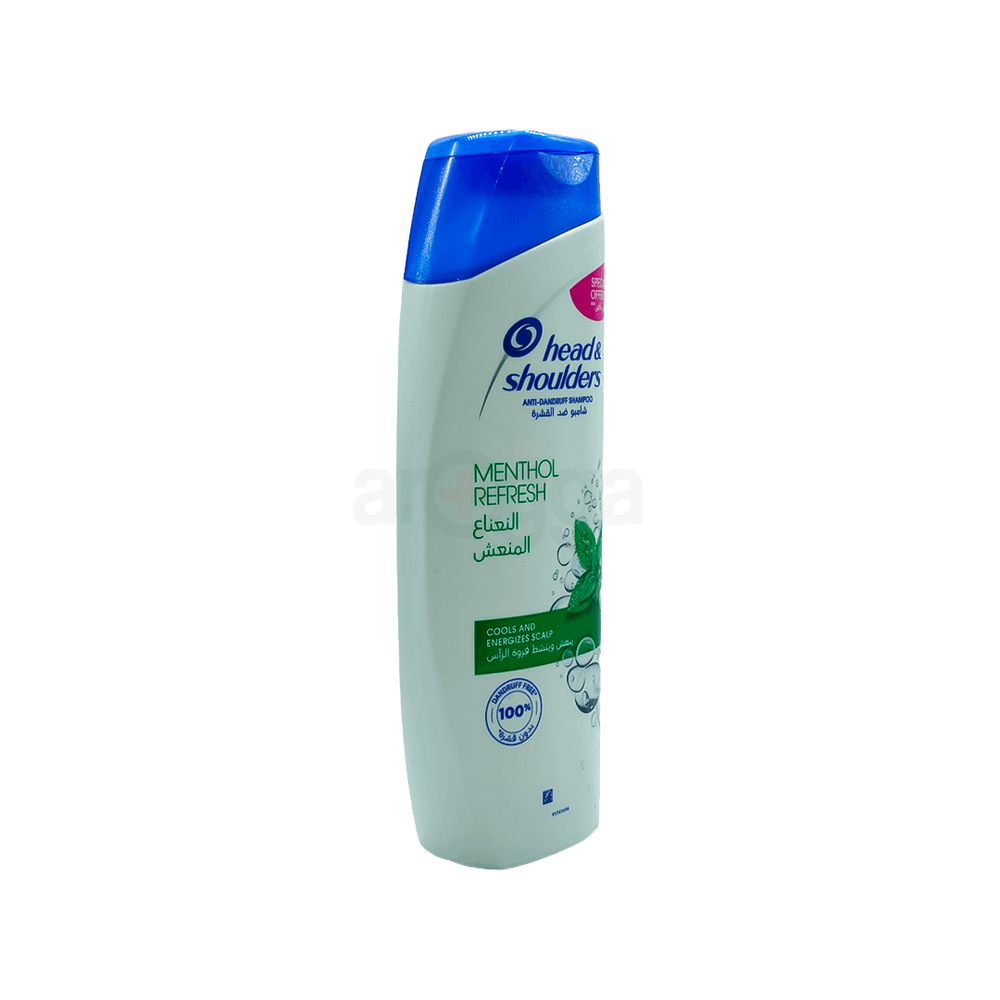 Head & Shoulders Anti-Dandruff Shampoo with Menthol Refresh 400ml (Made in Saudi Arabia)   