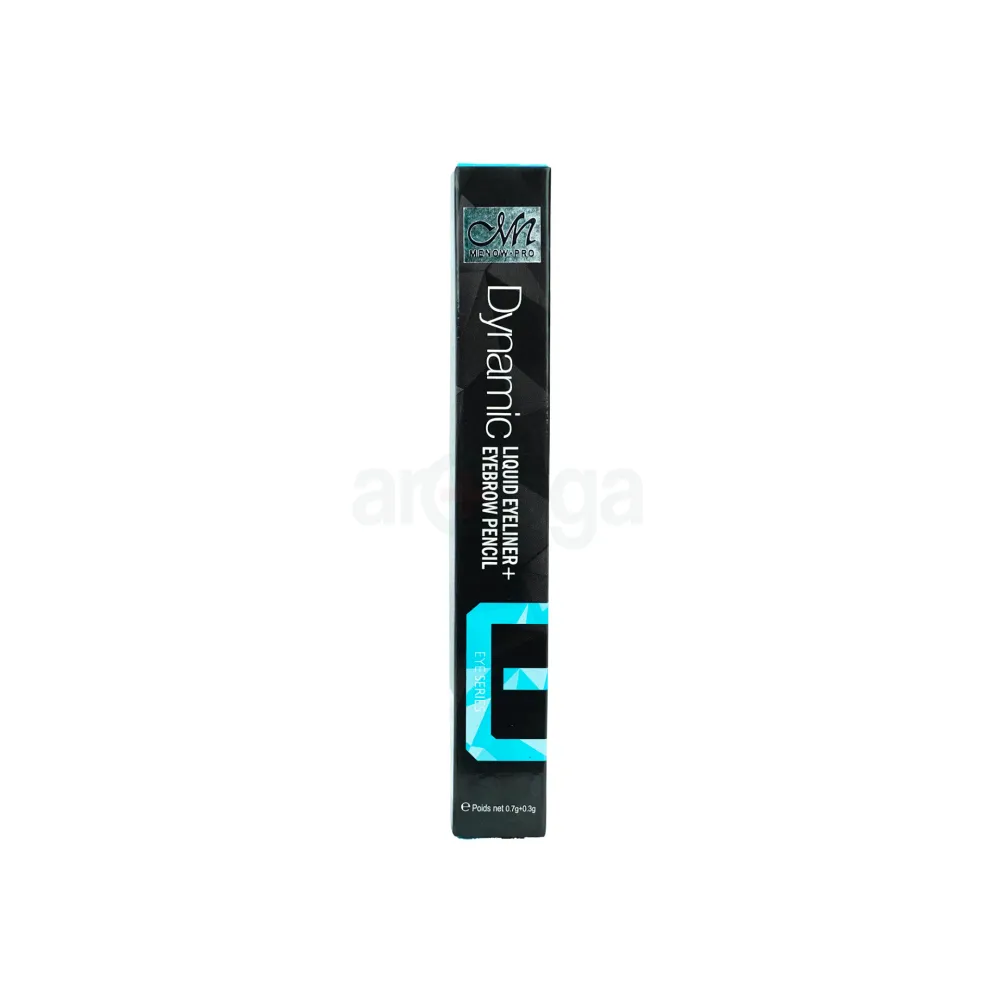 Menow Dynamic Liquid Eyeliner + Eyebrow Pencil E451-Black  