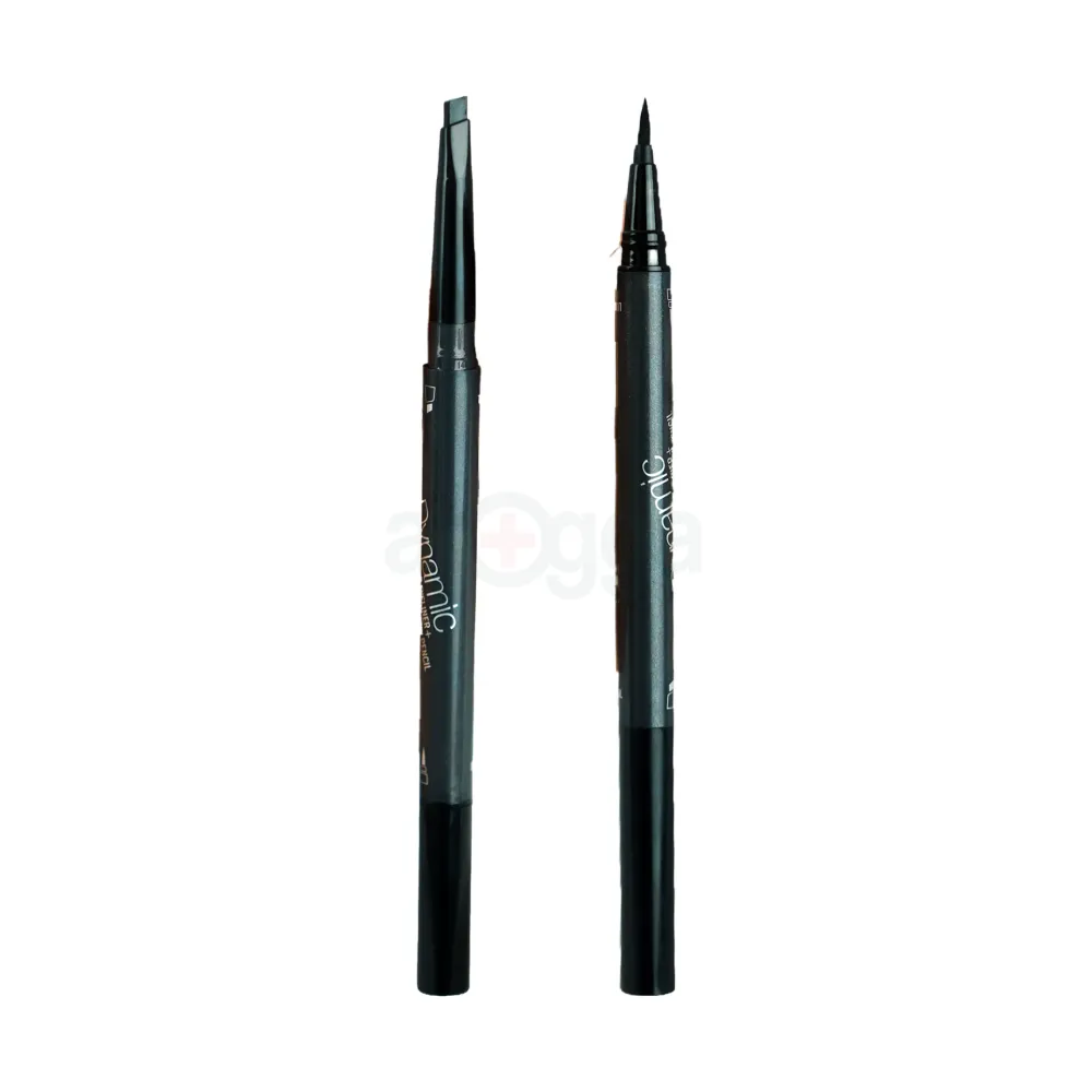 Menow Dynamic Liquid Eyeliner + Eyebrow Pencil E451-Black  
