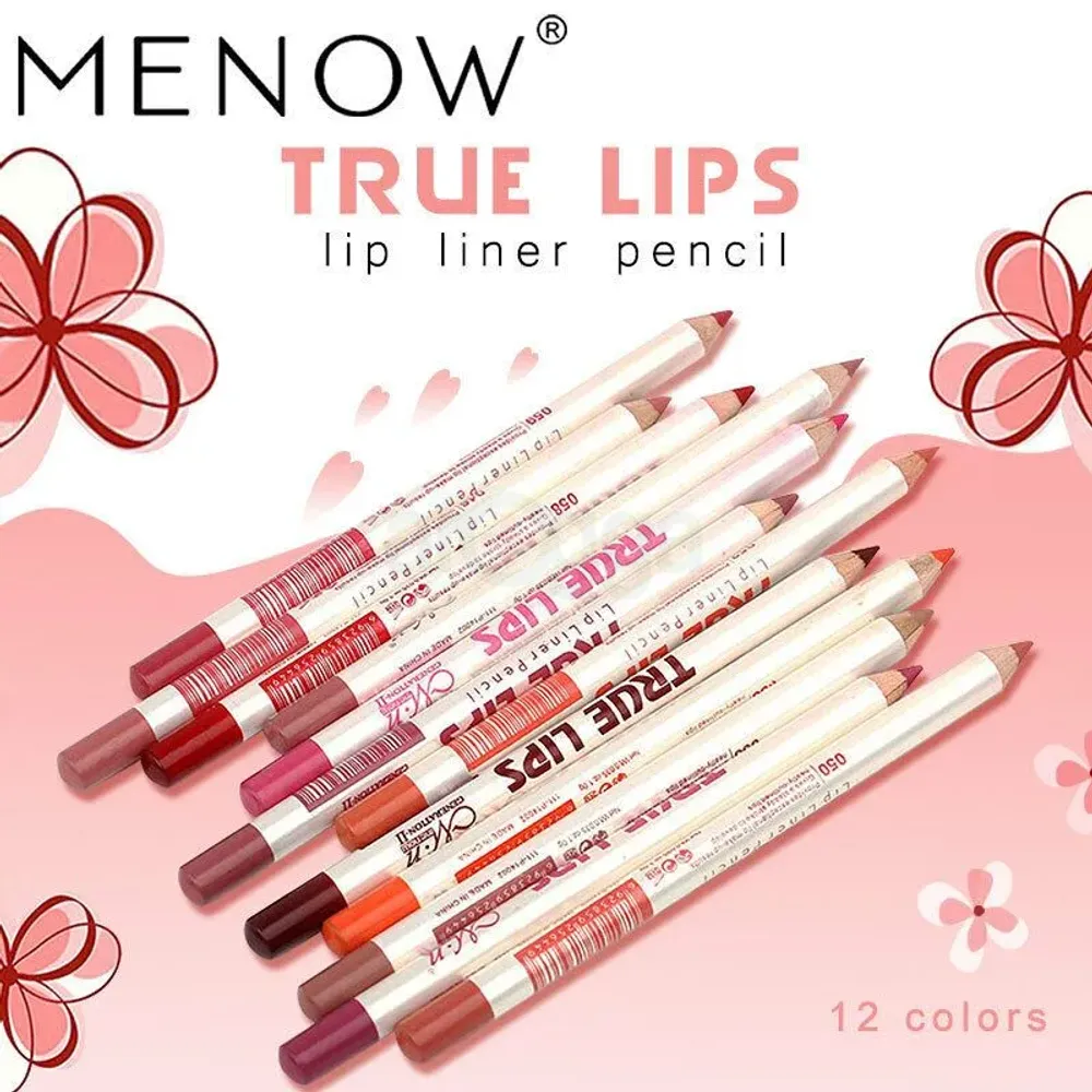 Menow True Lips Lip Liner 12 pcs Pencil Set - P14002  