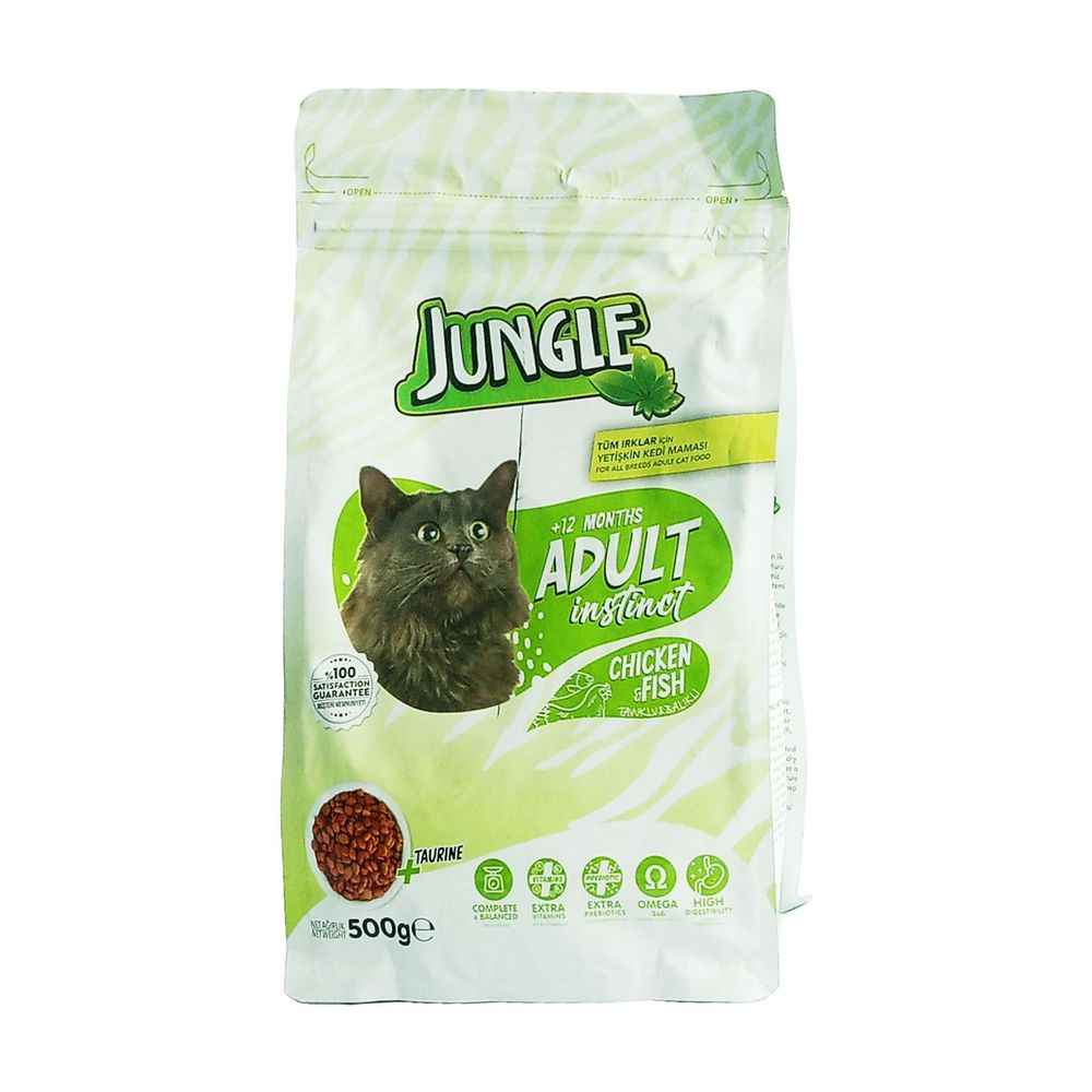 Jungle Adult Cat Food Chicken & Fish - 500g   