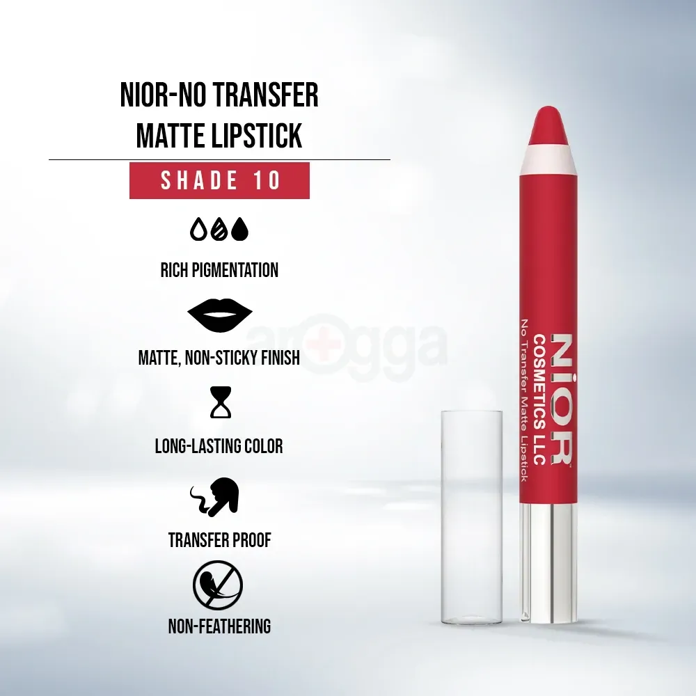 NIOR No Transfer Matte Lipstick Shade 10  