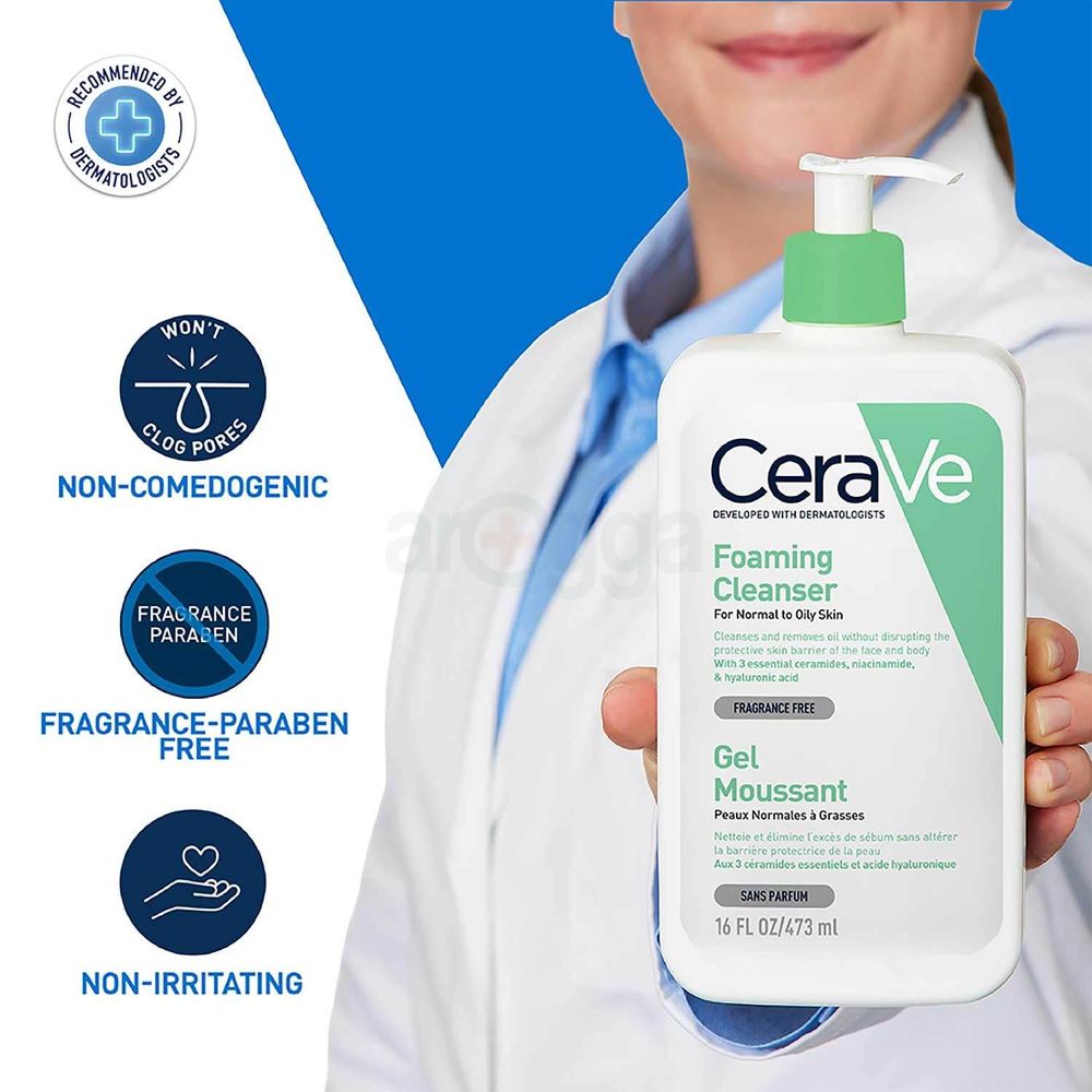 Cerave Foaming Facial Cleanser For Normal to Oily Skin 473ml  