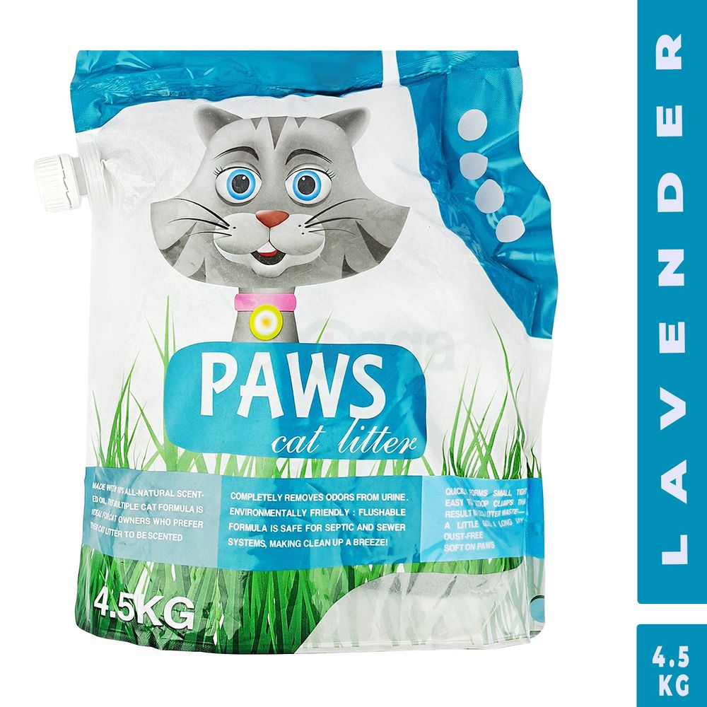 Paws Cat Litter Lavender- 4.5kg  
