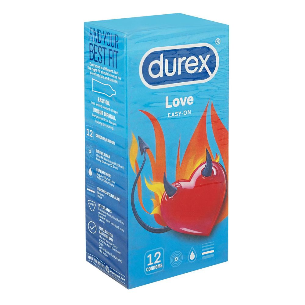 Durex Love Easy On Best Fit Condom - 12Pcs Pack - Uk  