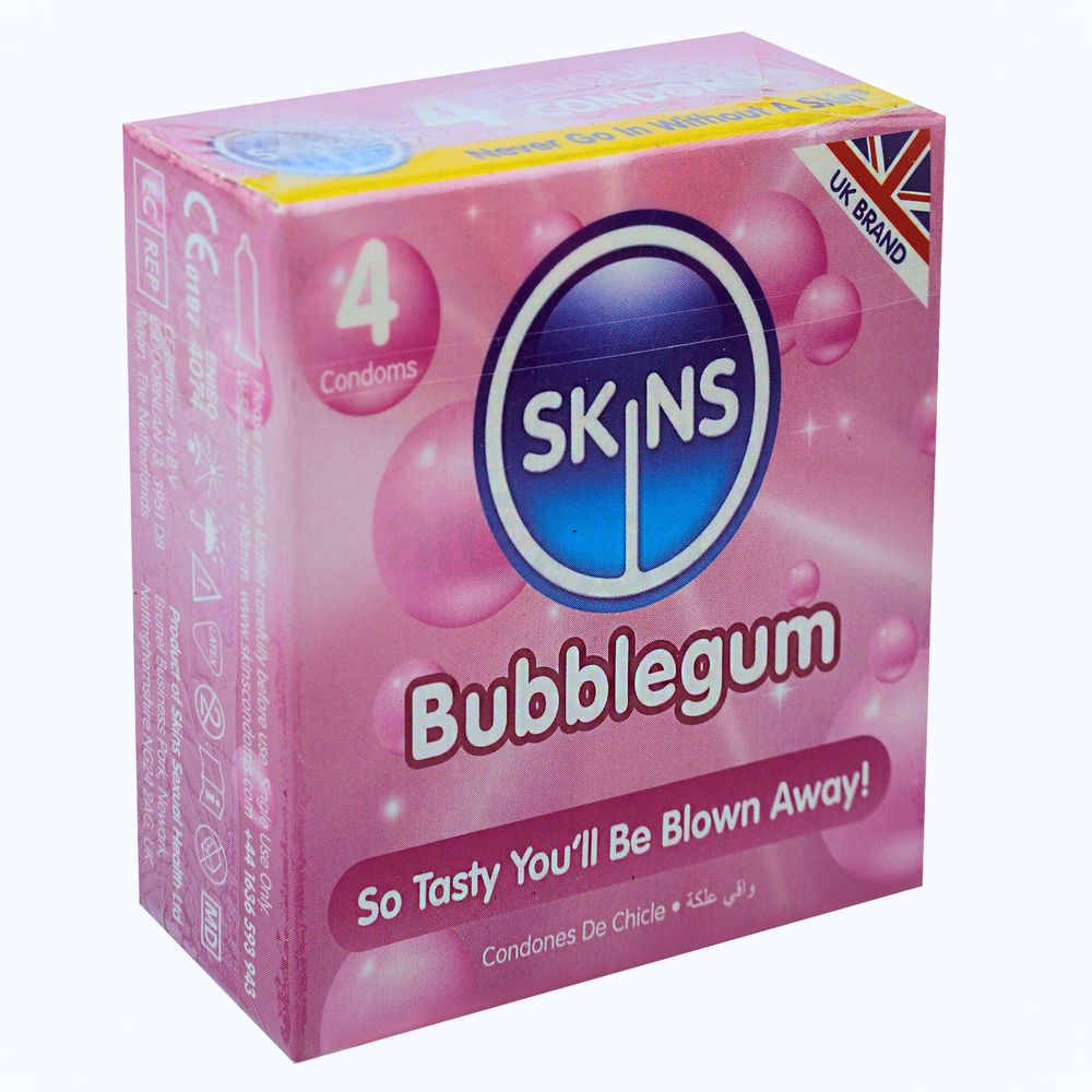 Skins Bubblegum Premium Condom 4's Pack  