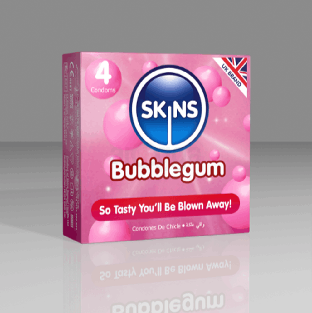 Skins Bubblegum Premium Condom 4's Pack  