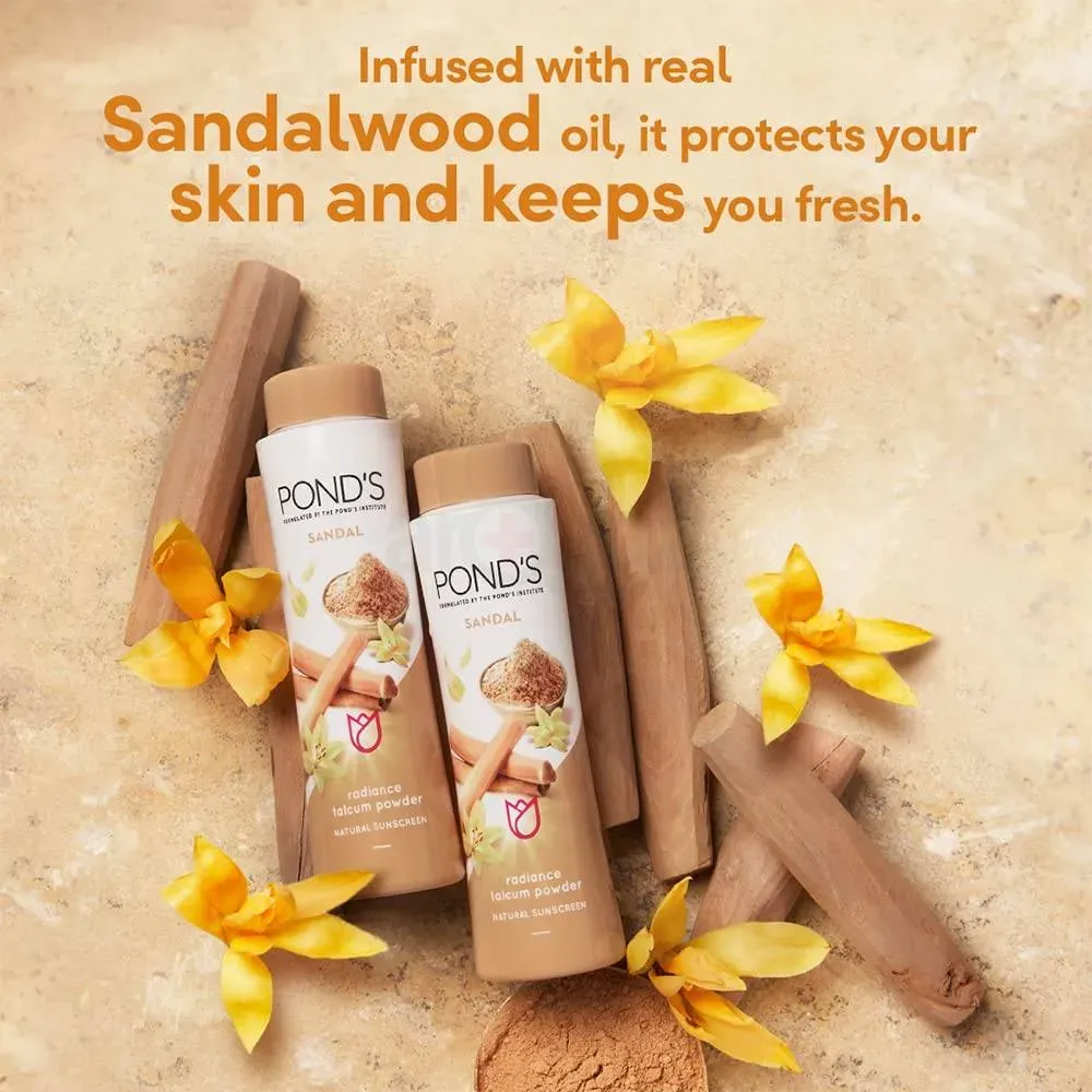 Pond's Sandal Radiance Talcum Powder  