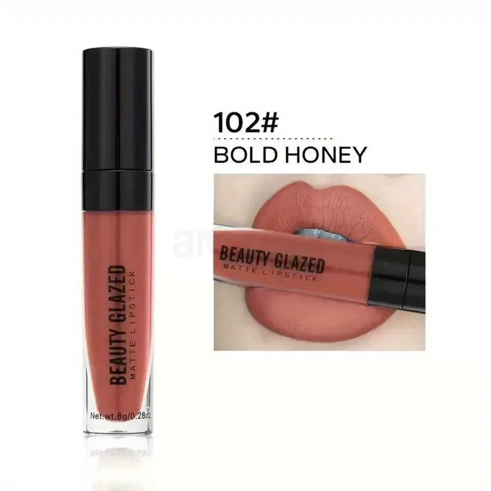 Beauty Glazed Matte Lipstick - Bold Honey 102  