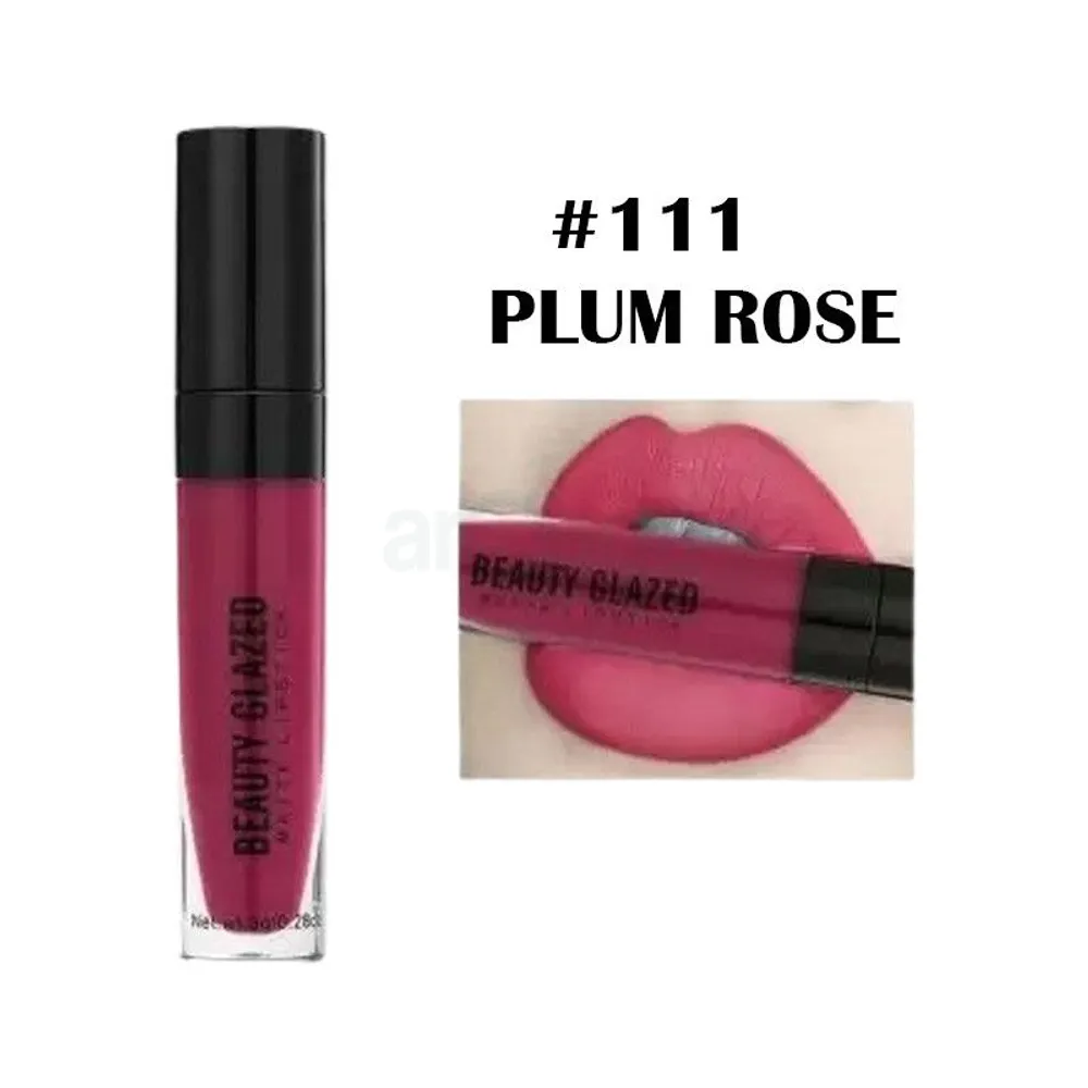 Beauty Glazed Matte Lipstick - Plum Rose 111  