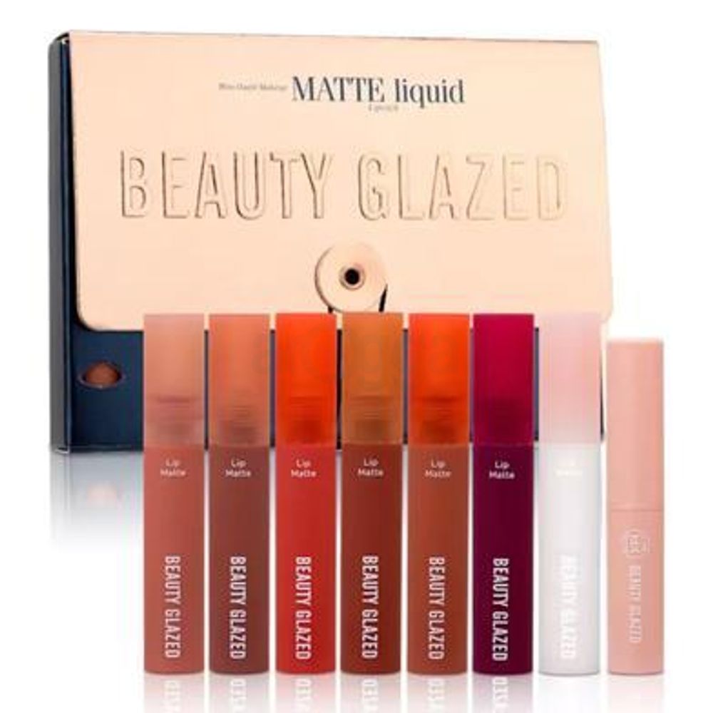 Beauty Glazed Mini Outfit Matte Liquid Lipstick Set - 8 pcs  