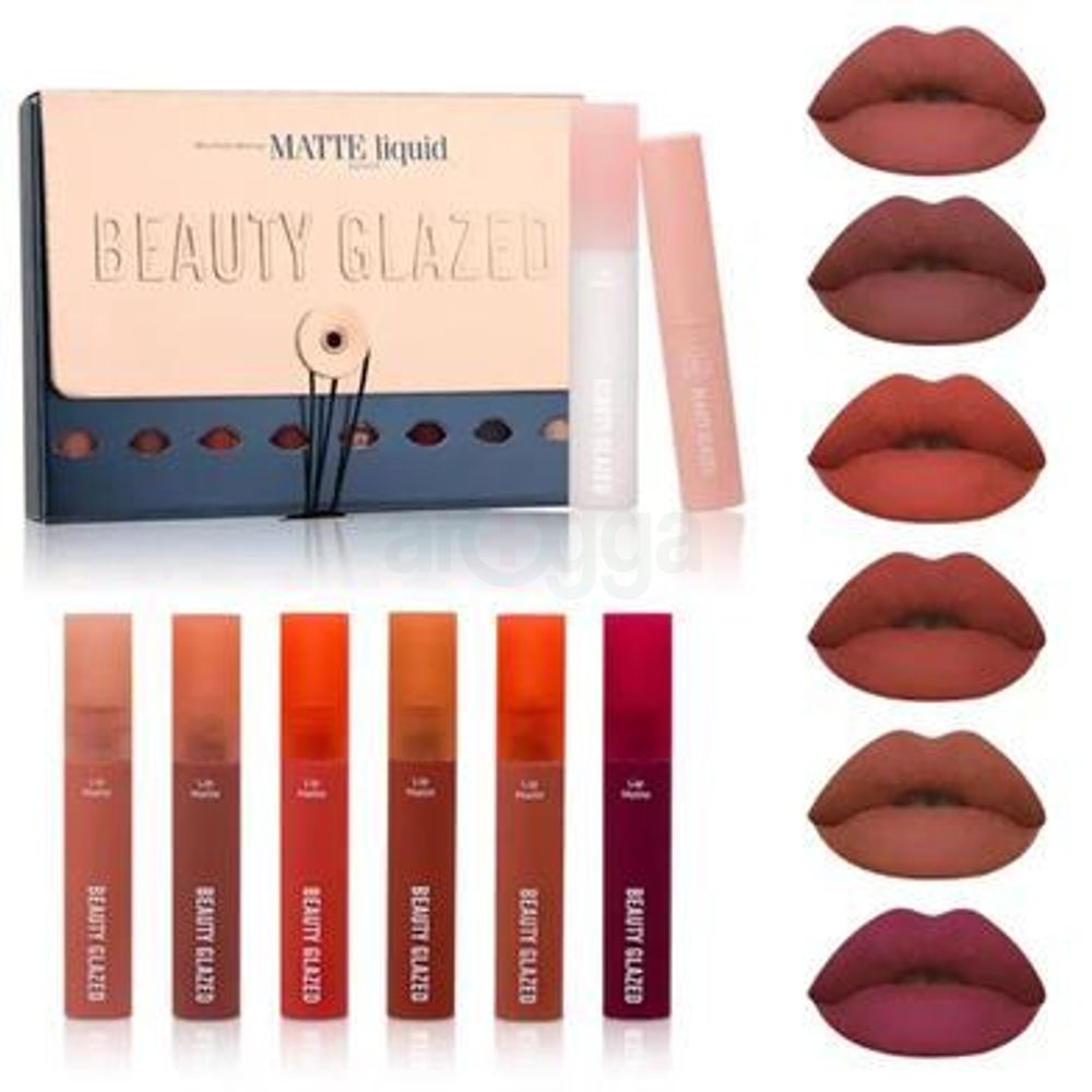 Beauty Glazed Mini Outfit Matte Liquid Lipstick Set - 8 pcs  