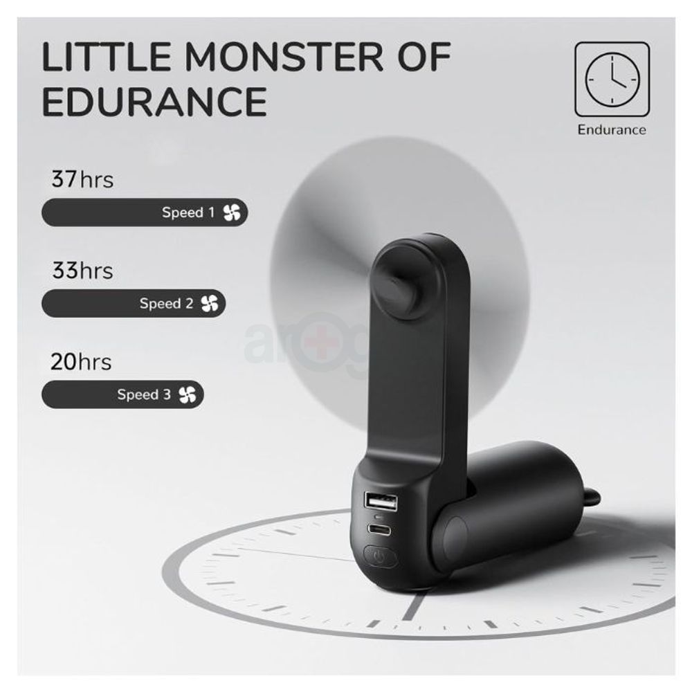 JISULIFE Life 8 Plus F8X Handheld Fan Black with a  