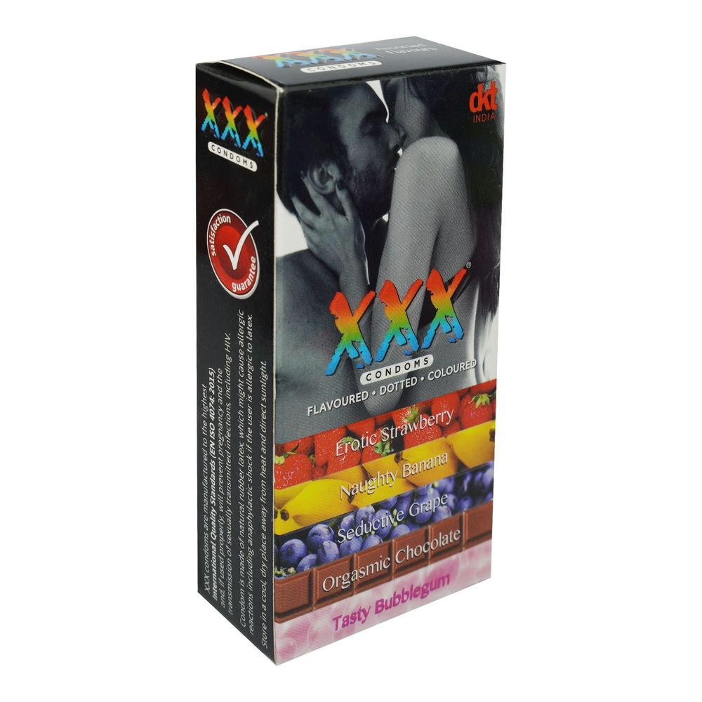 XXX Assorted Flavored Extra Dotted Condom - 10pcs Pack  