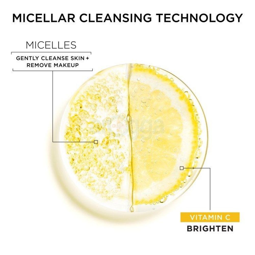 Garnier Skin Naturals Micellar Cleansing Water with Vitamin C for Dull and Sensitive Skin  