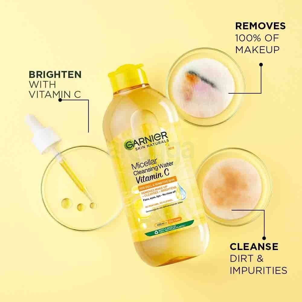 Garnier Skin Naturals Micellar Cleansing Water with Vitamin C for Dull and Sensitive Skin  
