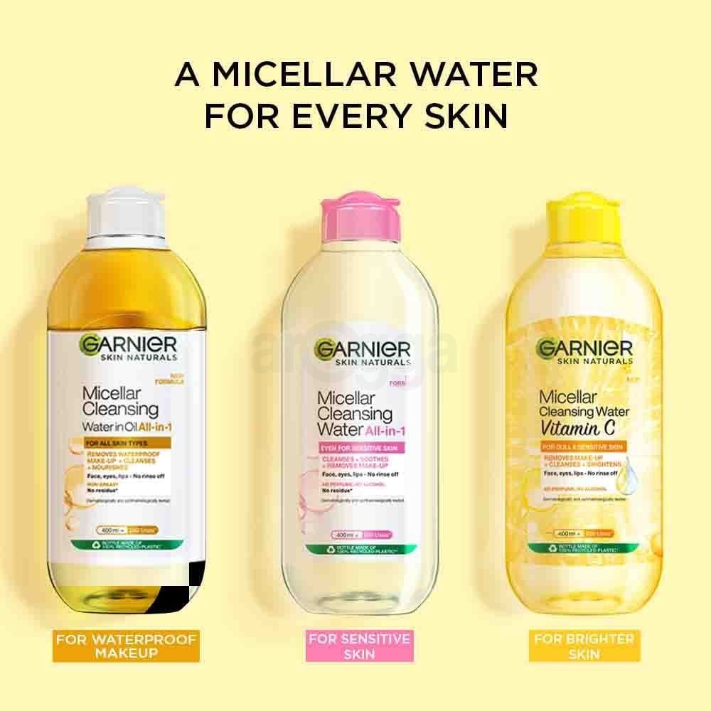 Garnier Skin Naturals Micellar Cleansing Water with Vitamin C for Dull and Sensitive Skin  