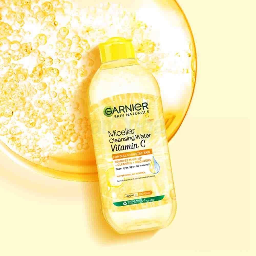 Garnier Skin Naturals Micellar Cleansing Water with Vitamin C for Dull and Sensitive Skin  