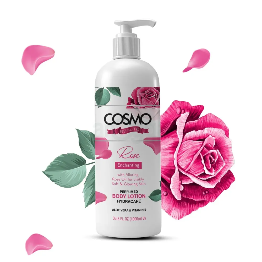 Cosmo Beaute Enchanting Rose  Perfumed Body Lotion with Aloevera and Vitamin E  