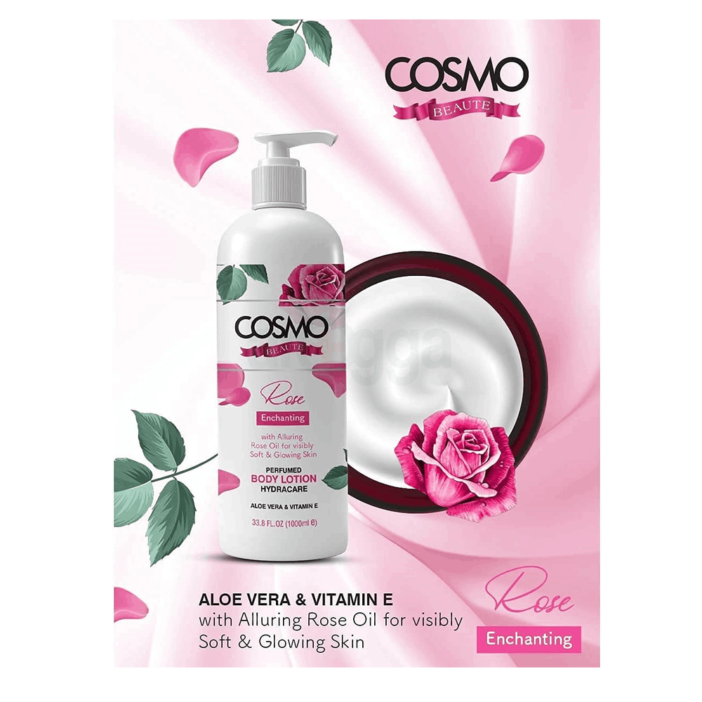Cosmo Beaute Enchanting Rose  Perfumed Body Lotion with Aloevera and Vitamin E  