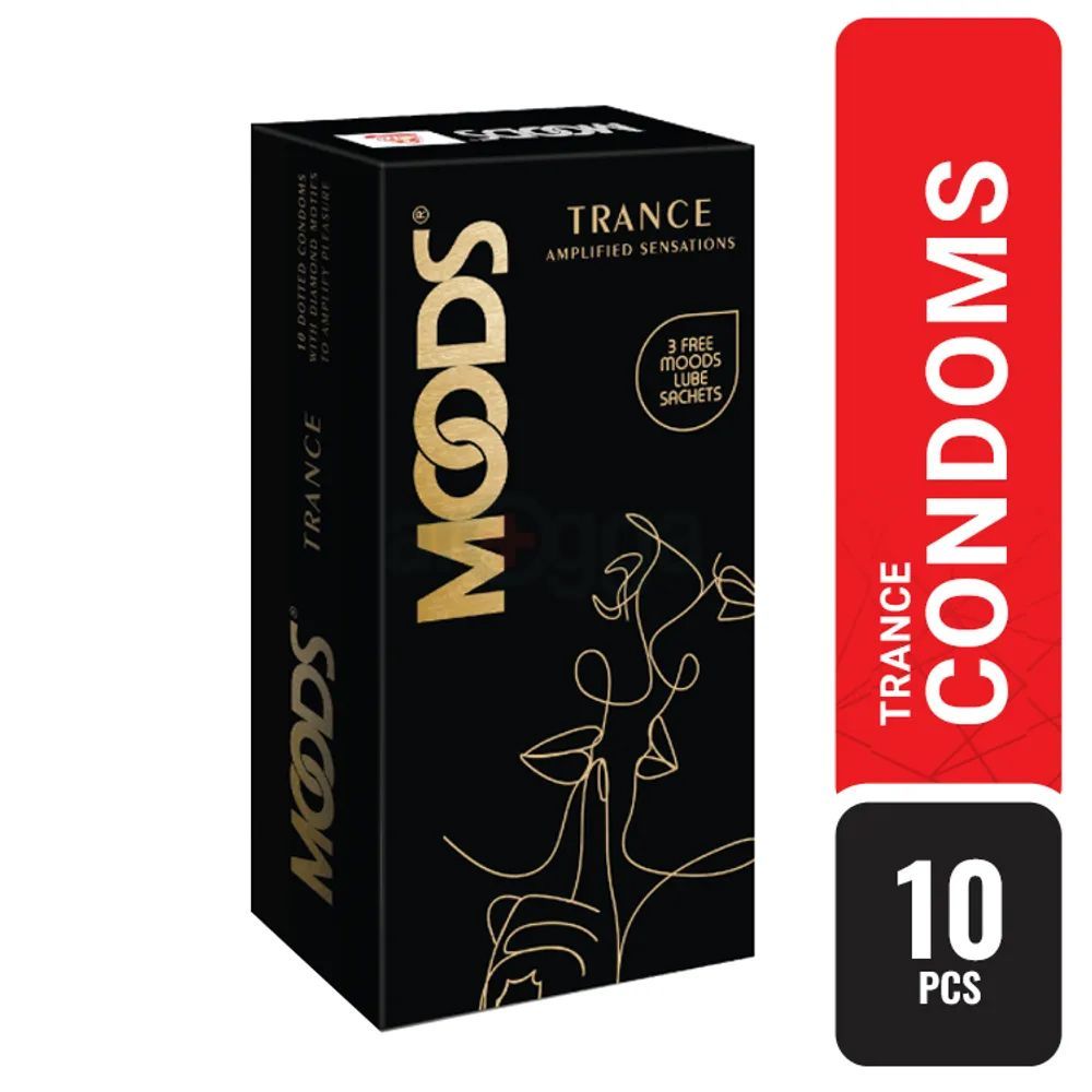 Moods Trance Extra Dotted Amplified Sensations Condom - 10Pcs Pack (India)  