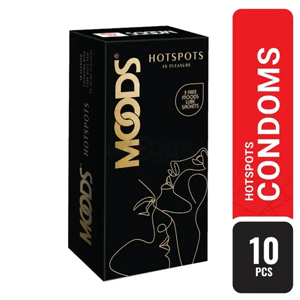 Moods Hotspots Scented with 1500 Dots Condom 10's Pack(India)  