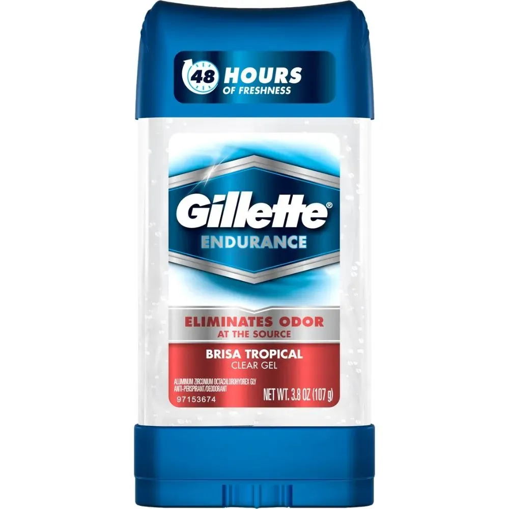 Gillette Endurance Brisa Tropical Power Beads Antiperspirant Clear Gel  