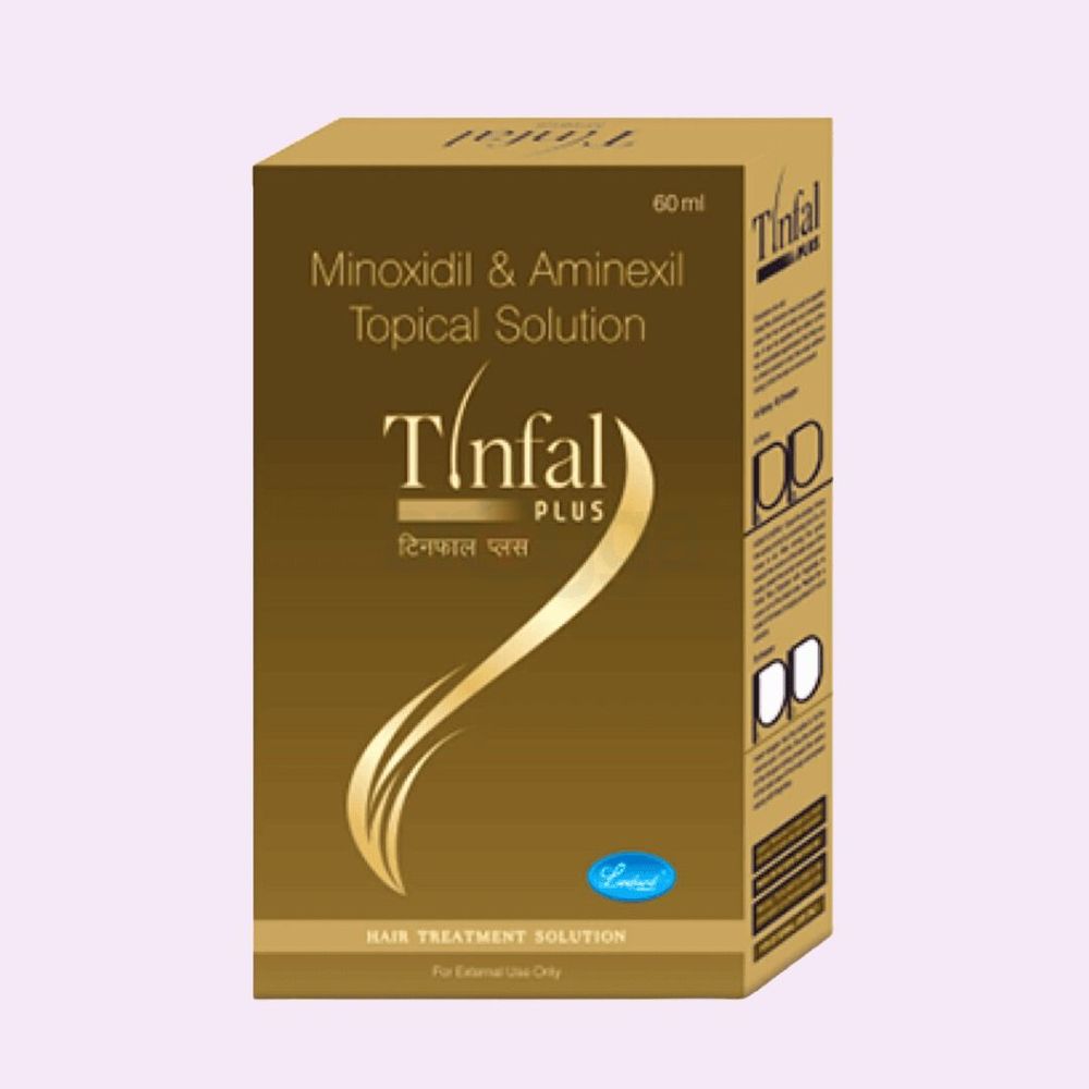 Tinfal Plus Minoxidil 5% & Aminexil Tropical Solution – Stop Hair Fall and Regrow Hair – 60ml  