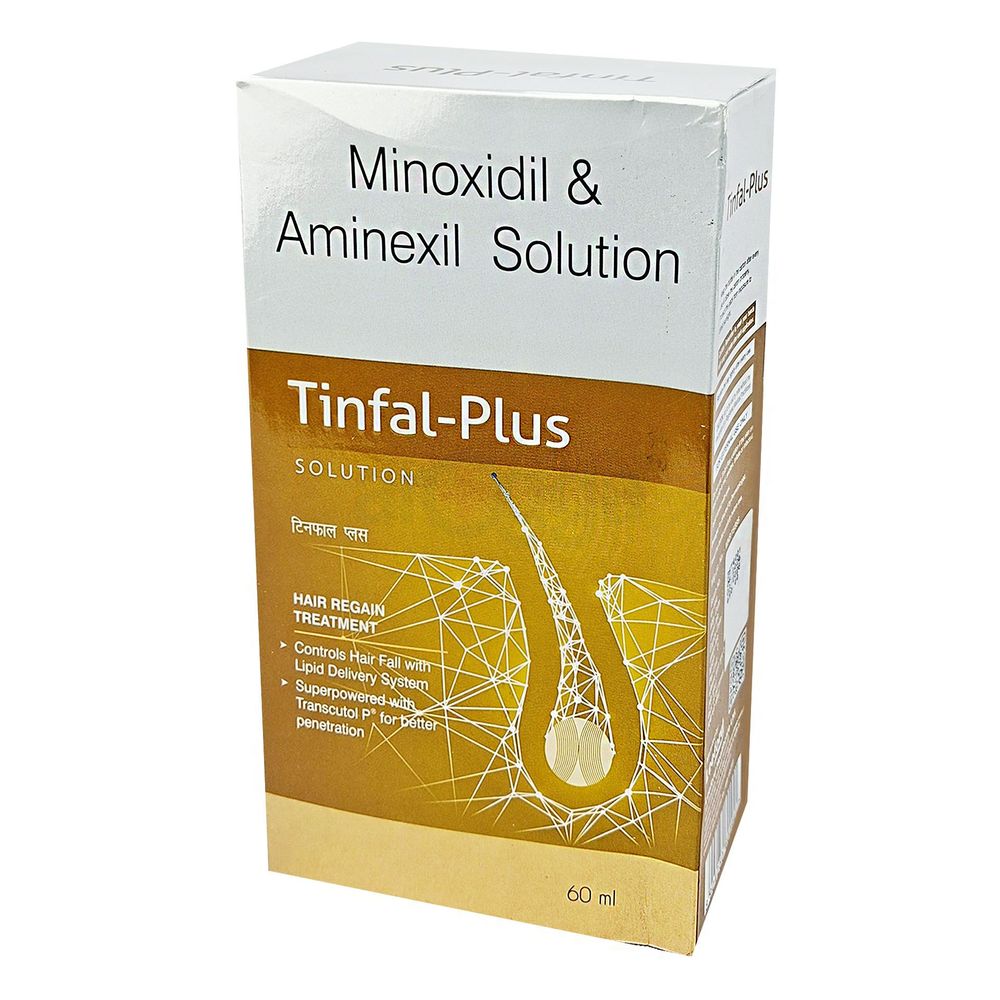 Tinfal Plus Minoxidil 5% & Aminexil Tropical Solution – Stop Hair Fall and Regrow Hair – 60ml  