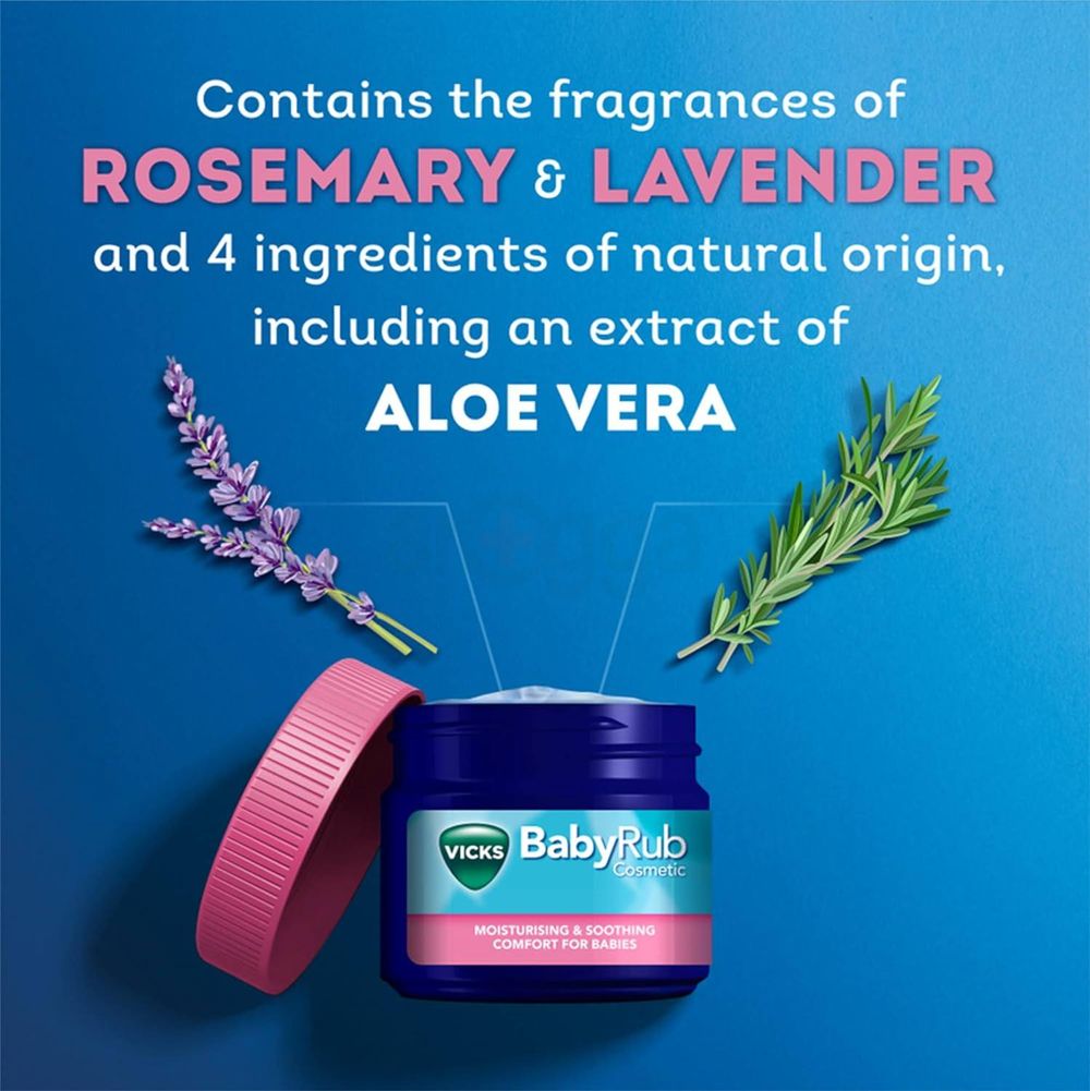 VICKS Baby Rub Cosmetic for Soothing & Relaxing Baby Massage  