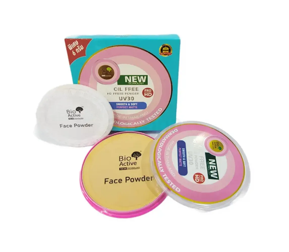 Bio Active New Technology Oil Free UV 30 Smooth & Soft Perfect Matte HD Press Powder - 01  