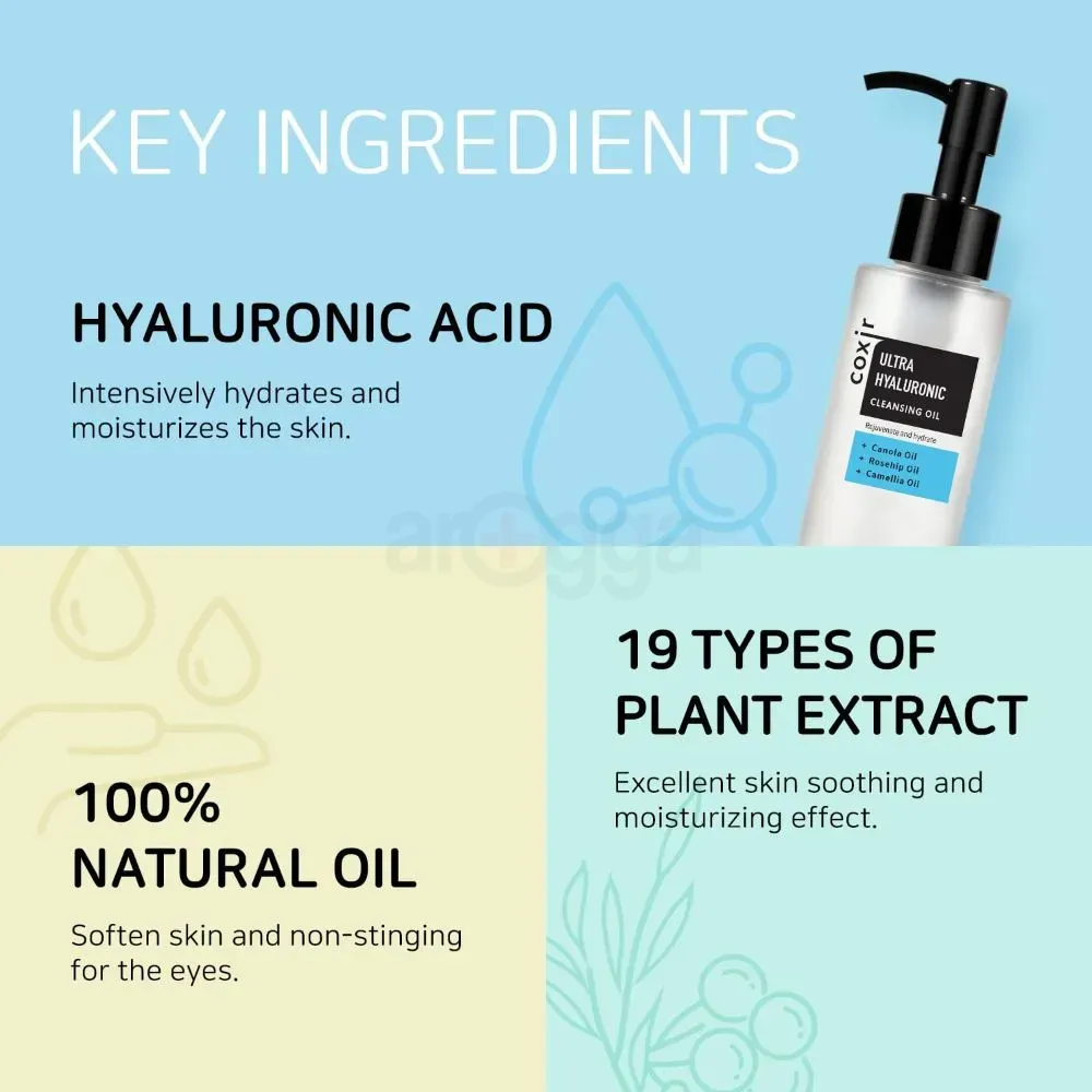 Coxir Ultra Hyaluronic Cleansing Oil Makeup & Blackhead Melting Remover  