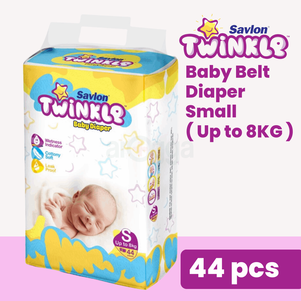 Savlon Twinkle Baby Belt Diaper S 44pcs (Upto 8kg)  