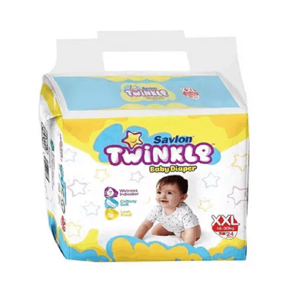 Savlon Twinkle Baby Belt Diaper XXL 24 Pcs  (15-30 Kg)  