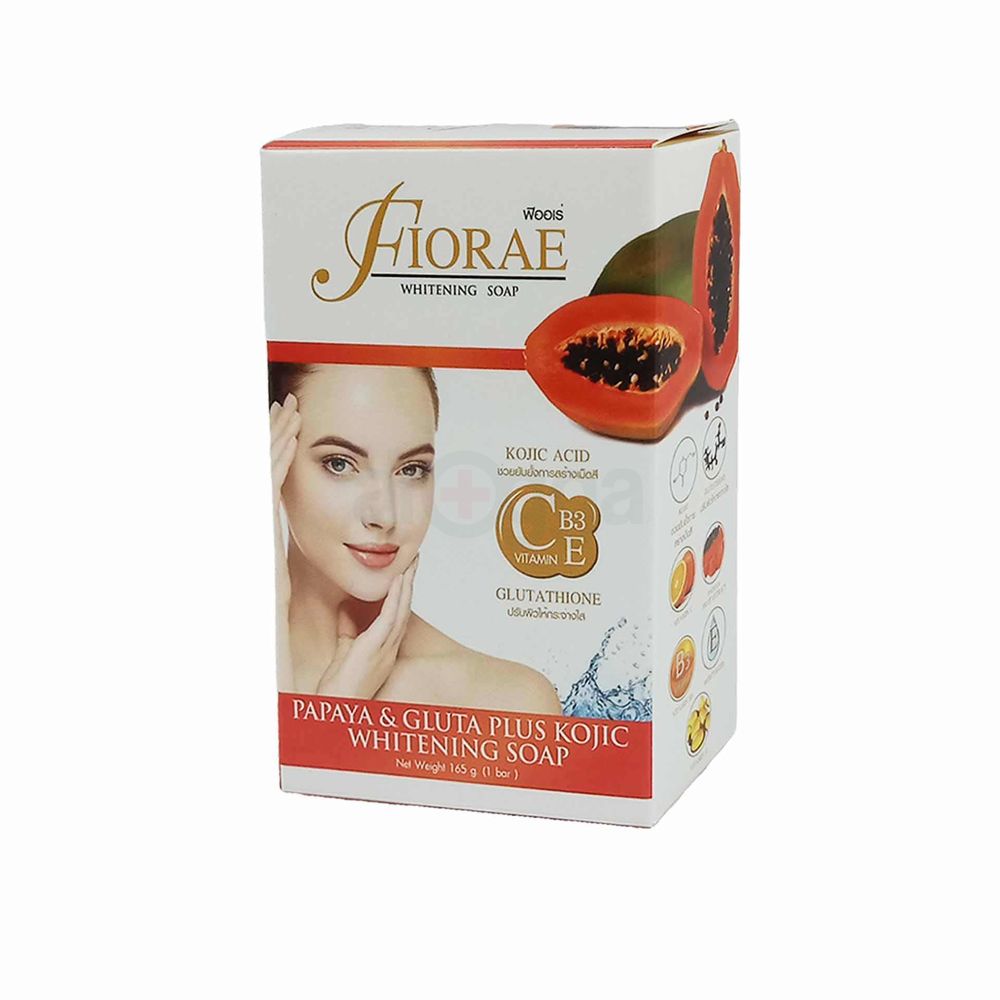 Fiorae Papaya & Gluta Plus Kojic Whitening Soap 165gm  