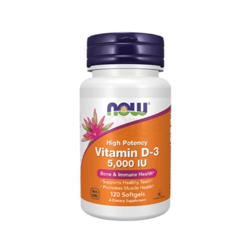 Now Vitamin D3 5000IU 120 Capsules  