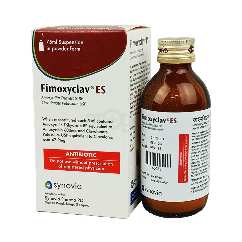 Fimoxyclav ES 600mg+42.9mg/5ml Powder For Suspension