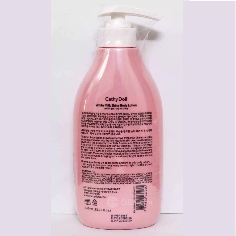 Cathy Doll White Milk Shine Body Lotion 450ml  