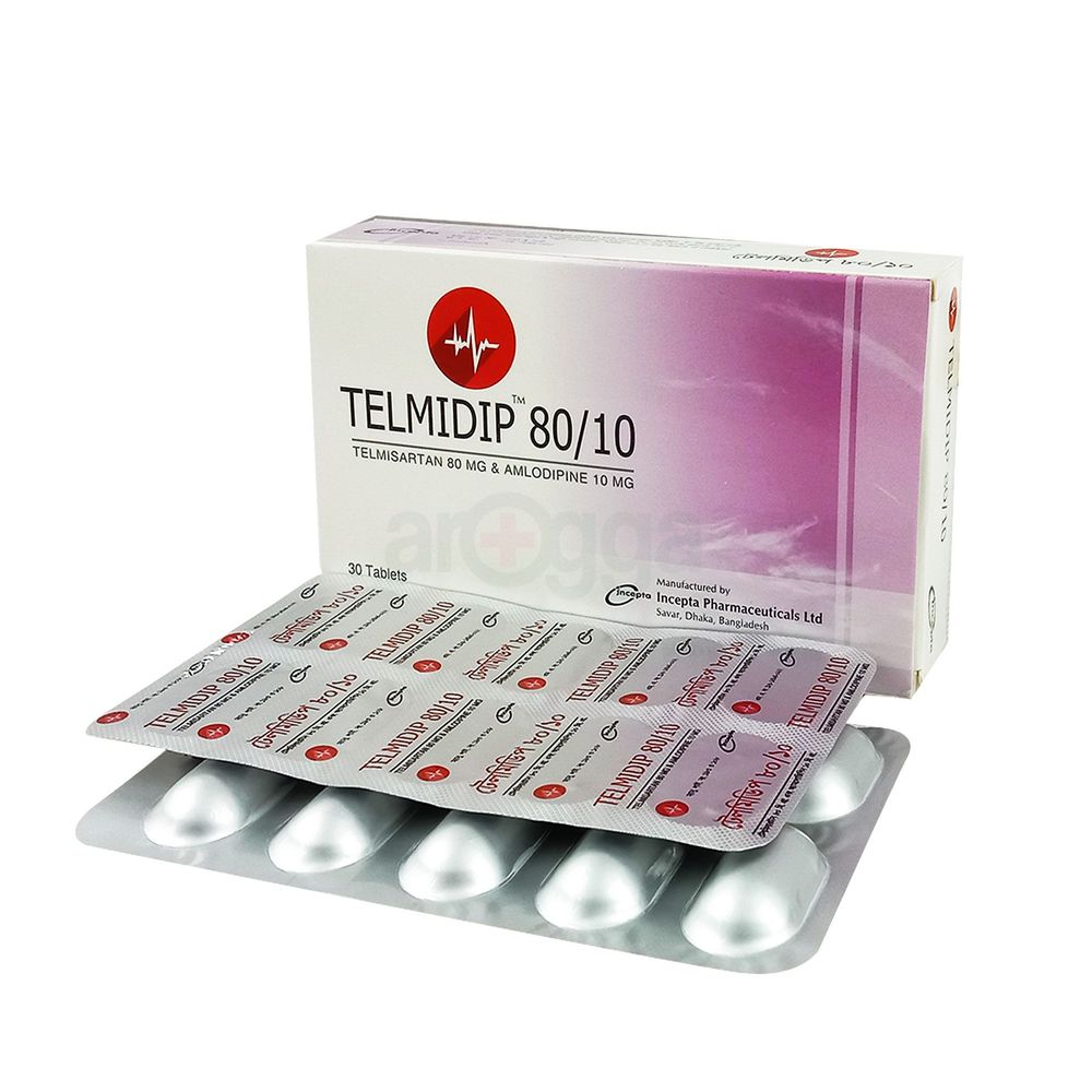 Telmidip 80/10mg+80mg Tablet