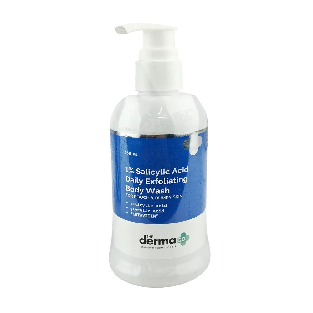 The Derma Co 1% Salicylic Acid Daily Exfoliating Body Wash for Rough & Bumpy Skin  
