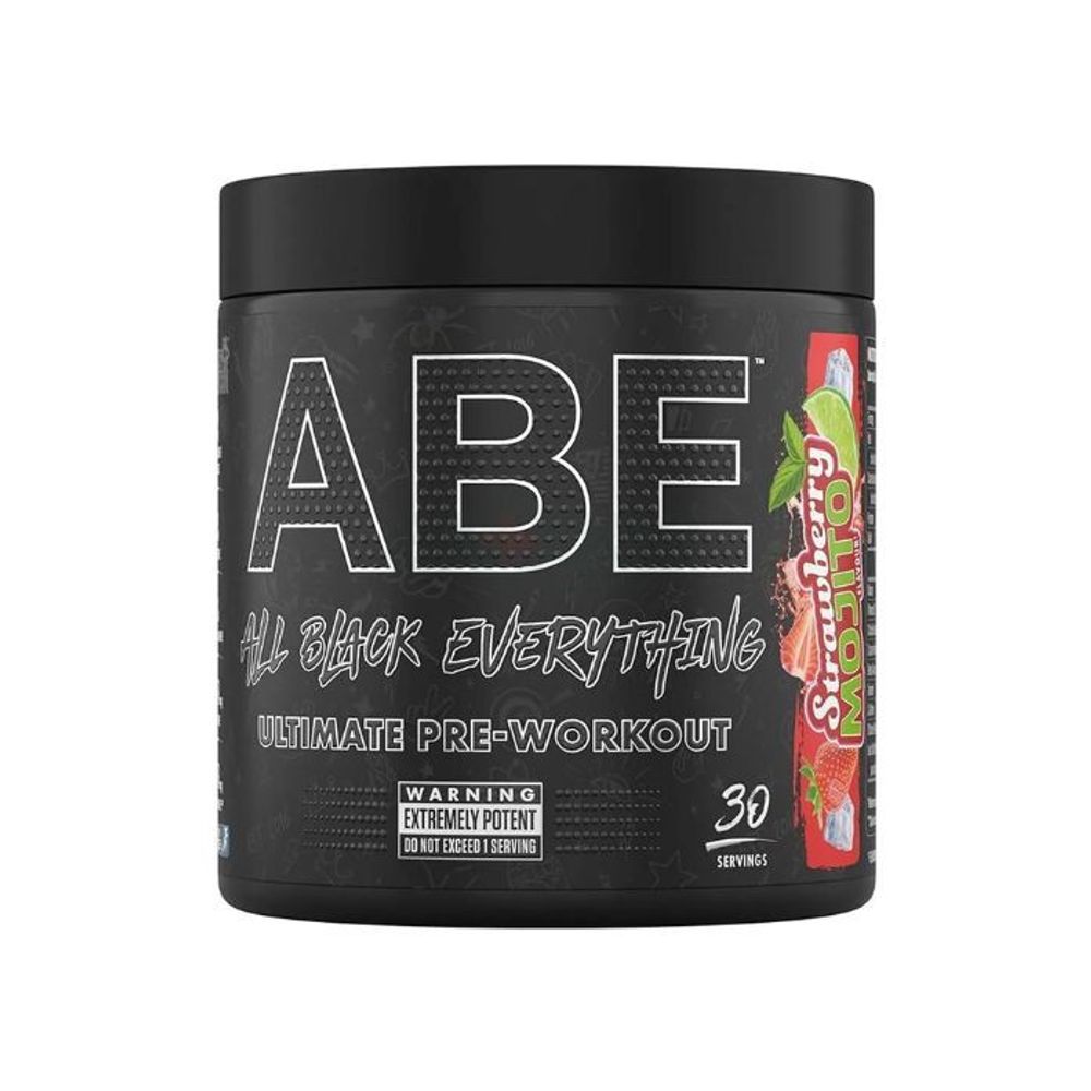 Applied Nutrition ABE All Black Everything Pre Workout Powder Energy, Physical Performance with Citrulline, Creatine, Beta Alanine, Caffeine, VIT B Complex, 315g, 30 Servings (Energy Flavour)  